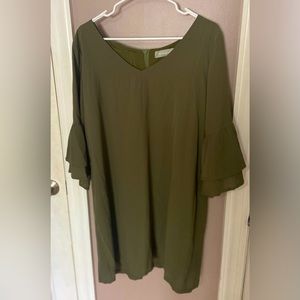 XL Green Office Dress